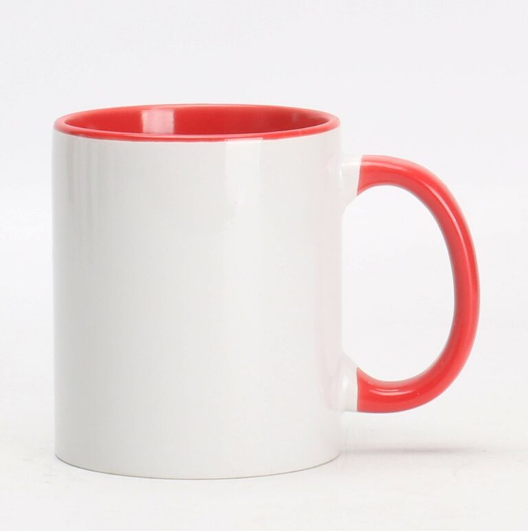11/15oz USA RTS Sublimation Blank Customized Ceramic Coffee Mug W/Solid Colors Inside and Handle