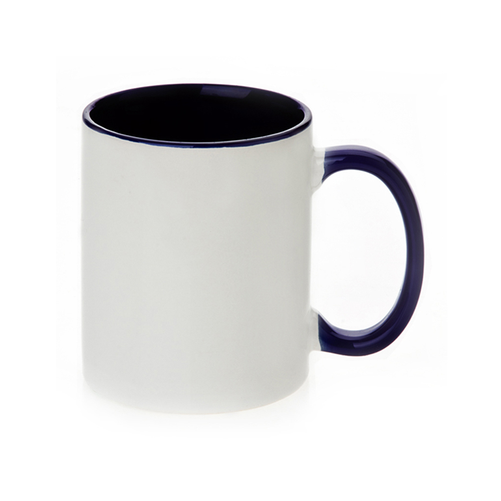 11/15oz USA RTS Sublimation Blank Customized Ceramic Coffee Mug W/Solid Colors Inside and Handle