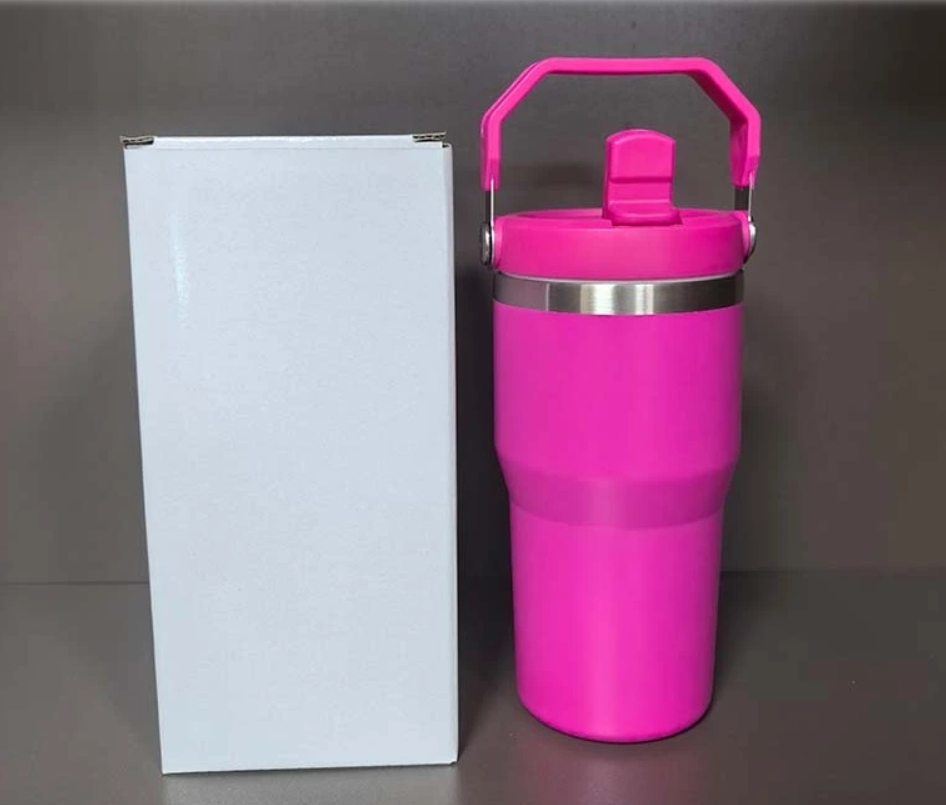 Alwin USA RTS 20oz Blank Sublimation Stainless Steel Tumbler with Handle and Flip Straw Lid 25pcs