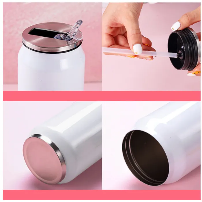 Alwin China RTS 350/500ml Sublimation Cola Can Double wall Vacuum Insulated Stainless Steel Water Bottle