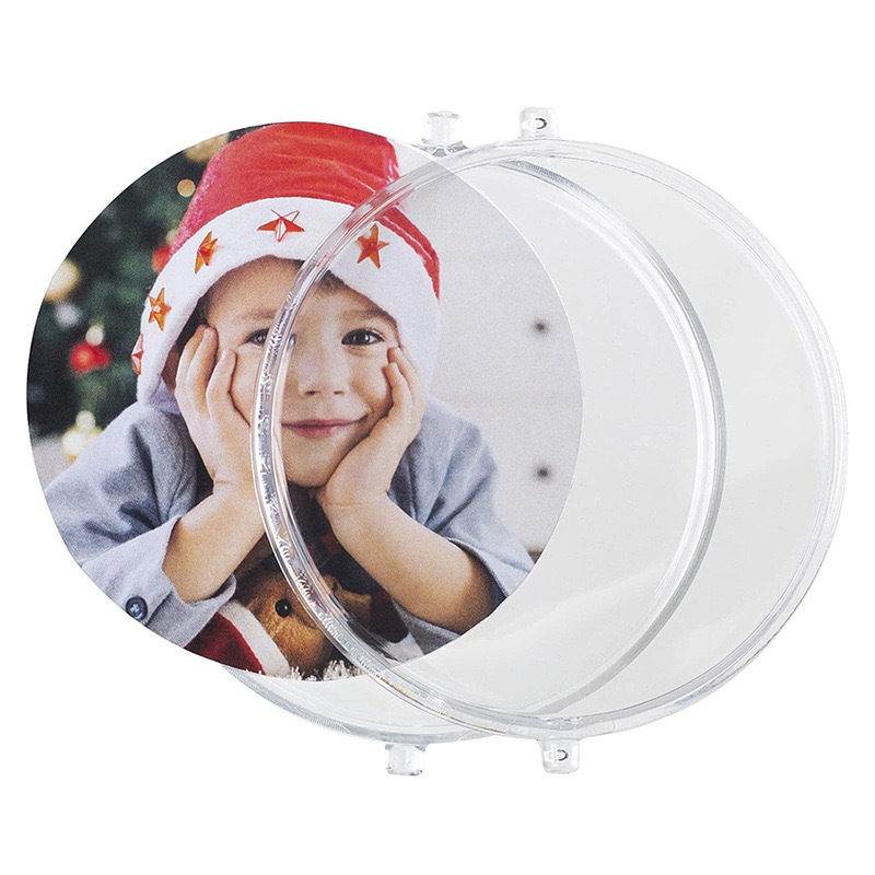 Alwin China RTS Sublimation blank Christmas round rotating ornament pendant Best Seller