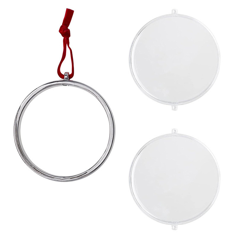 Alwin China RTS Sublimation blank Christmas round rotating ornament pendant Best Seller