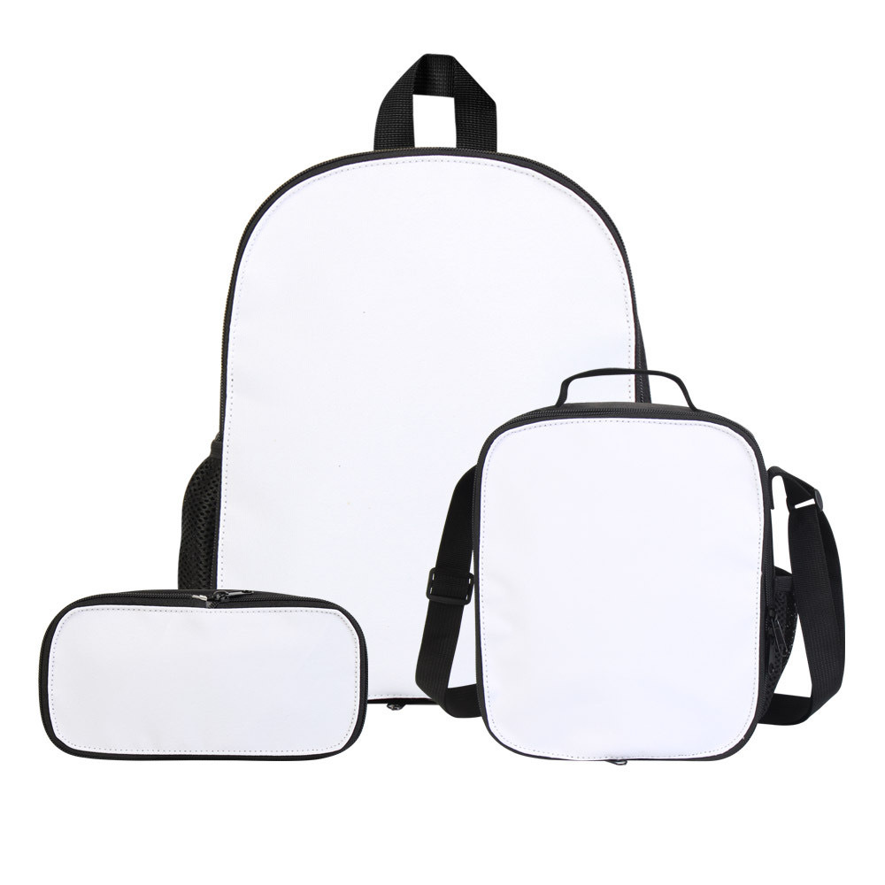 Alwin China RTS Hot Selling Sublimation Blank Lunch Tote Bag/Pencil Case/School Backpacks Set