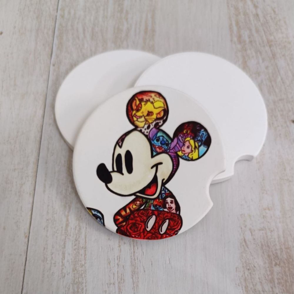 Alwin USA RTS Ceramic Car Coaster Cup Holder Coaster | Sublimation Blanks Hot Selling