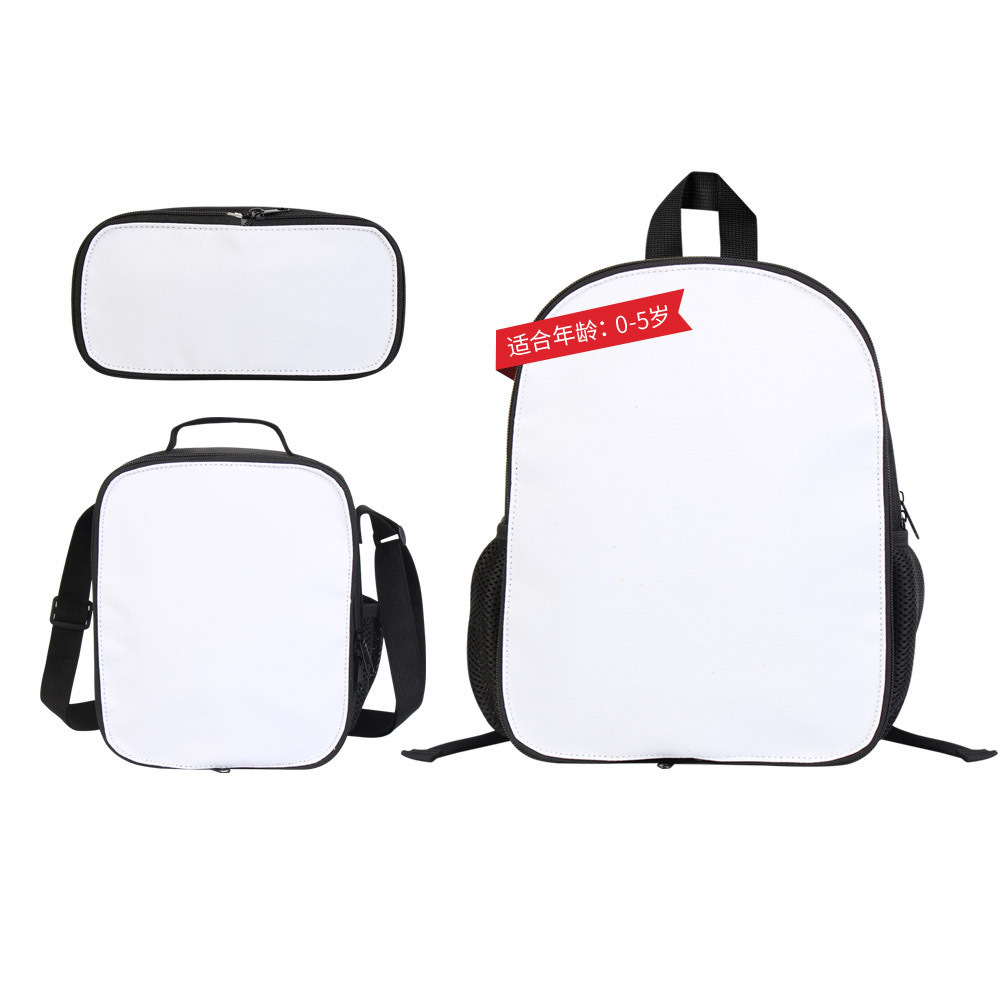 Alwin China RTS Hot Selling Sublimation Blank Lunch Tote Bag/Pencil Case/School Backpacks Set