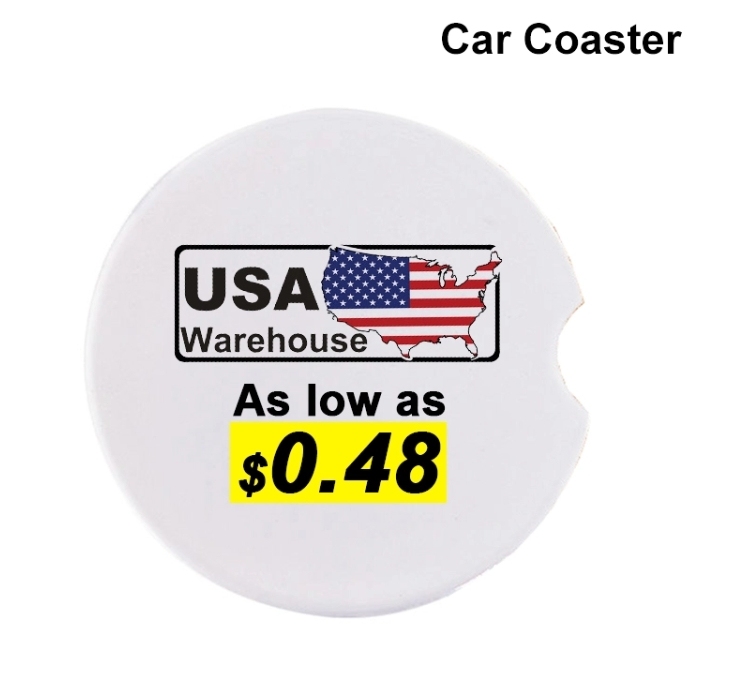 Alwin USA RTS Ceramic Car Coaster Cup Holder Coaster | Sublimation Blanks Hot Selling