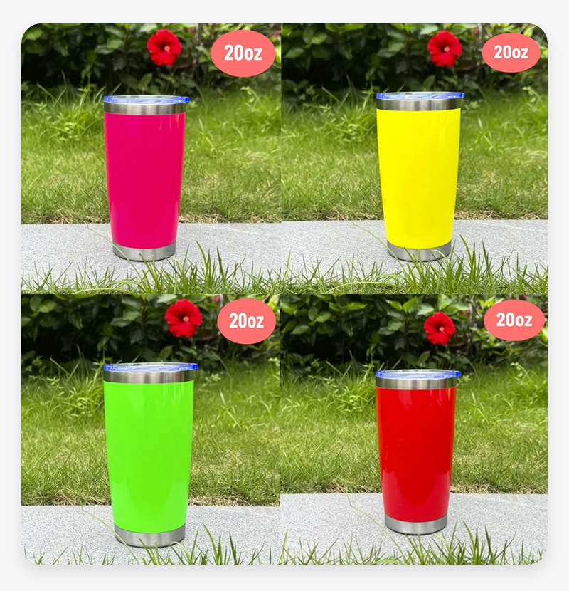 Alwin China RTS 20oz Neon Sublimation Stainless Steel Insulated Coffee Mug