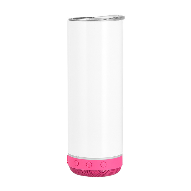 Alwin USA RTS 20oz Stainless Steel Bluetooth Wireless Speaker Smart Sublimation Tumbler Water Bottle