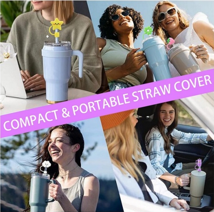 Alwin China RTS Dust-Proof Straw Toppers Compatible with Stanley 30oz/40oz Tumbler