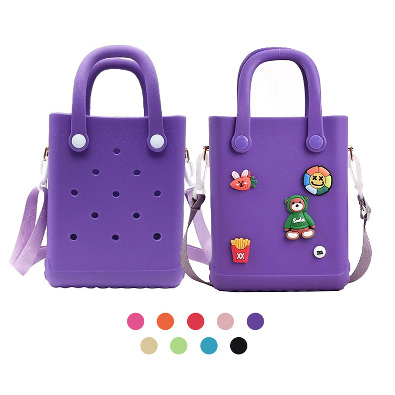 Alwin China RTS EVA Beach Bag Waterproof Dazzle Cartoon Decorative Crossbody Bag