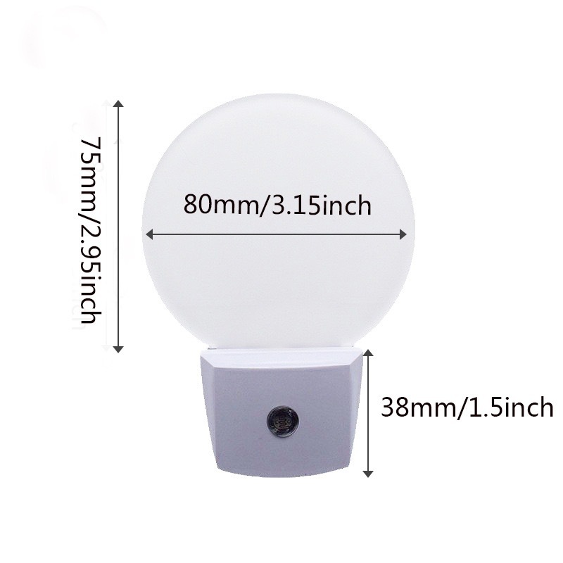 Alwin China RTS Hot Selling Sublimation Blank Acrylic LED Night Light US Plug
