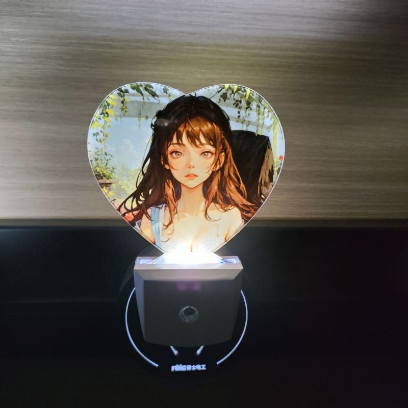 Alwin China RTS Hot Selling Sublimation Blank Acrylic LED Night Light US Plug