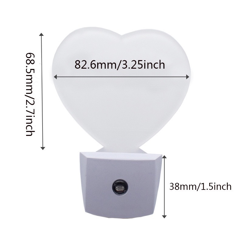 Alwin China RTS Hot Selling Sublimation Blank Acrylic LED Night Light US Plug