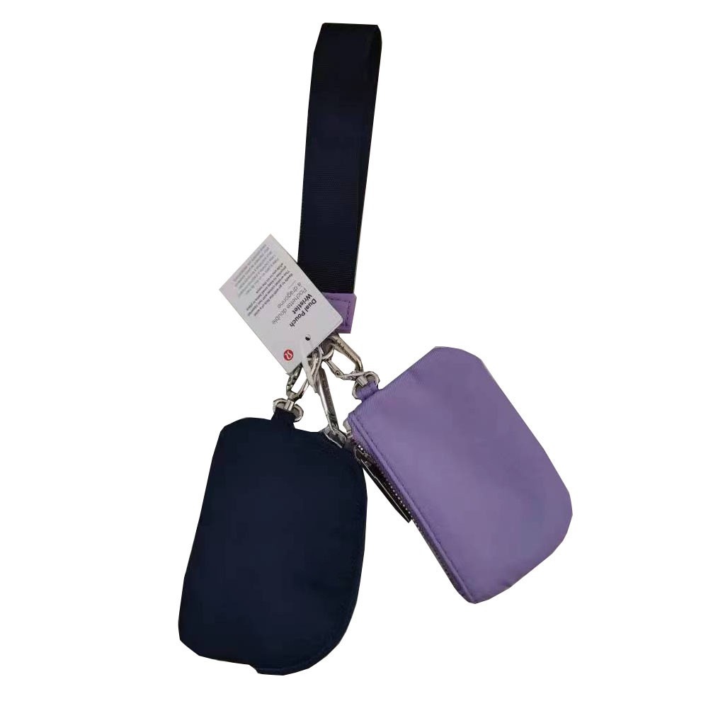 Alwin China RTS Lulu Lemon wallets Keychain bag Mxied Color Air Shipping