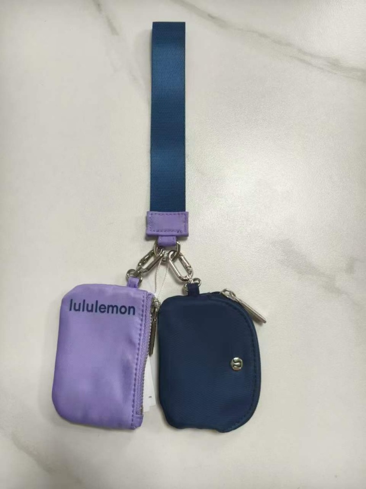 Alwin China RTS Lulu Lemon wallets Keychain Mxied Color Air Shipping