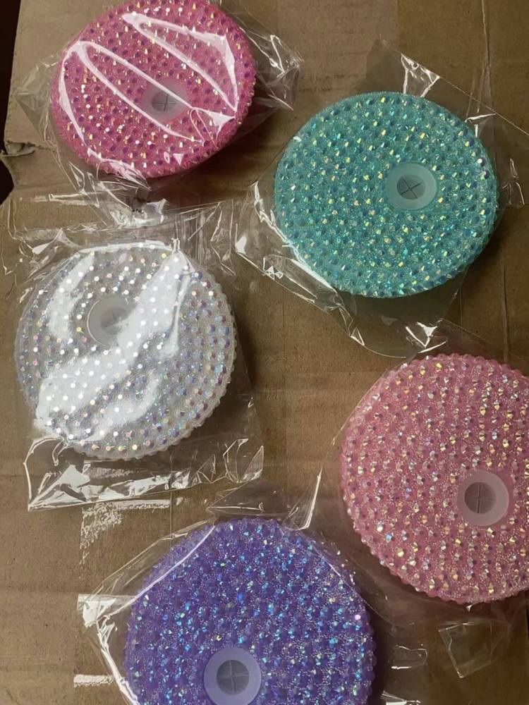 Alwin China RTS Mixed Colors Replacement Jeweled Rhinestone Lids for 16oz/20oz Glass Can