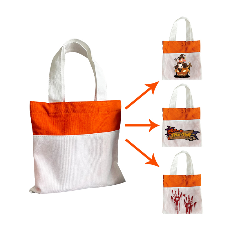Alwin USA China RTS Reusable Pumpkin Sublimation Candy Bag for Halloween mixed color