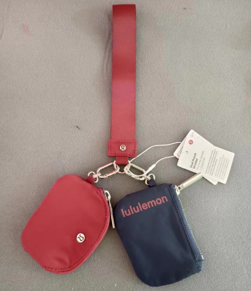 Alwin China RTS Lulu Lemon wallets Keychain Mxied Color Air Shipping