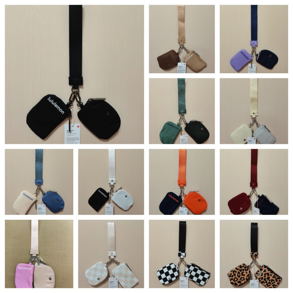 Alwin China RTS Lulu Lemon wallets Keychain Mxied Color Air Shipping