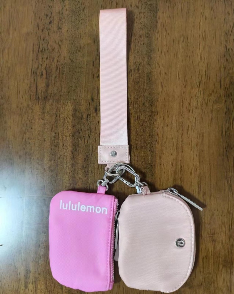 Alwin China RTS Lulu Lemon wallets Keychain bag Mxied Color Air Shipping