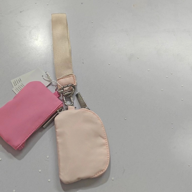 Alwin China RTS Lulu Lemon wallets Keychain bag Mxied Color Air Shipping