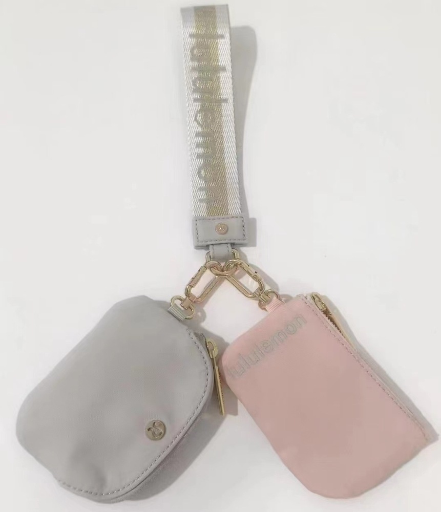 Alwin China RTS Lulu Lemon wallets Keychain bag Mxied Color Air Shipping