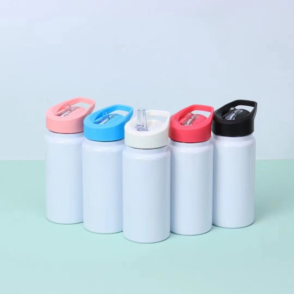 Alwin China RTS New 14oz Double Wall Stainless Steel Sublimation Thermos Cup Color Suction Nozzle Cup Cover Portable Sports Water Cup