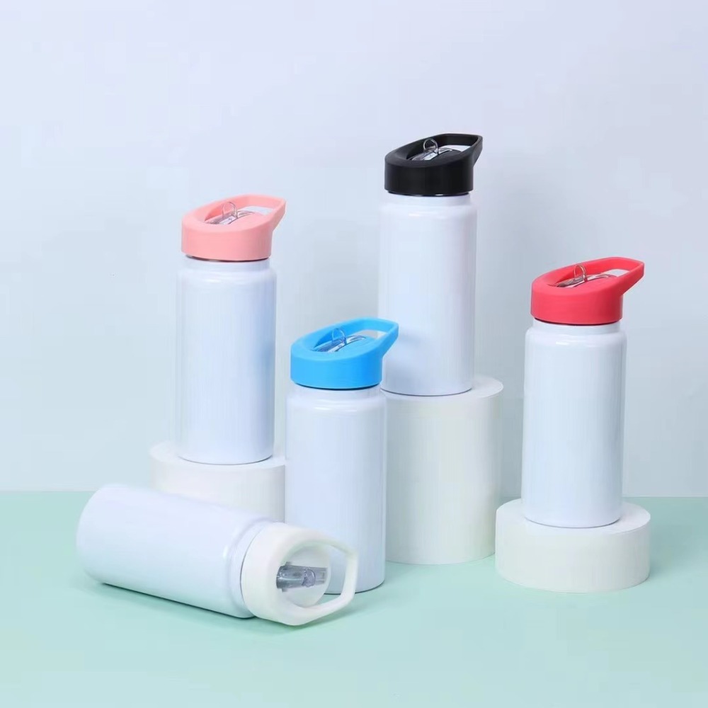 Alwin China RTS New 14oz Double Wall Stainless Steel Sublimation Thermos Cup Color Suction Nozzle Cup Cover Portable Sports Water Cup