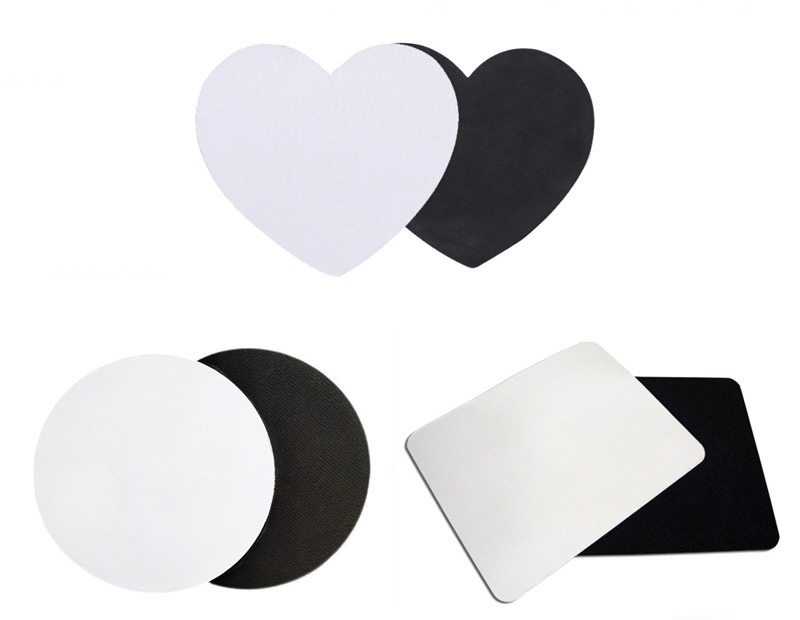 Alwin China RTS Heat Press mouse pads round rectangular heart-shaped diving material mouse pads sublimation blank mouse pads DIY