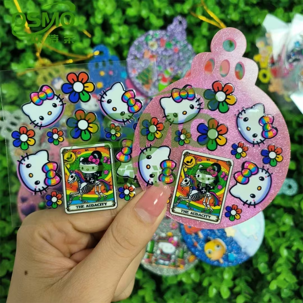 Alwin China RTS UV DTF Wraps Christmas Pendants Decals Mixed Color
