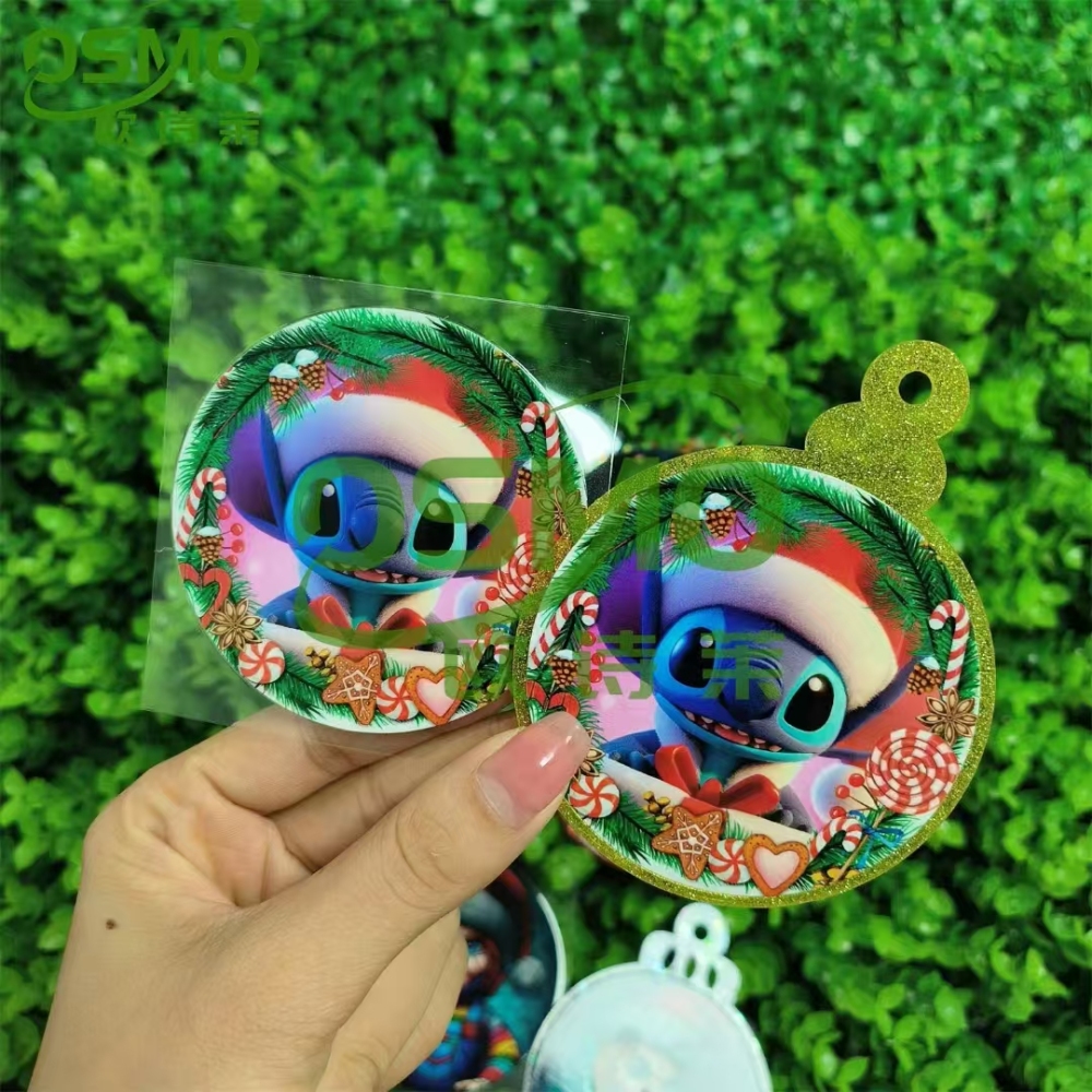 Alwin China RTS UV DTF Wraps Christmas Pendants Decals Mixed Color