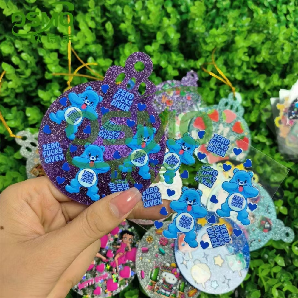 Alwin China RTS UV DTF Wraps Christmas Pendants Decals Mixed Color