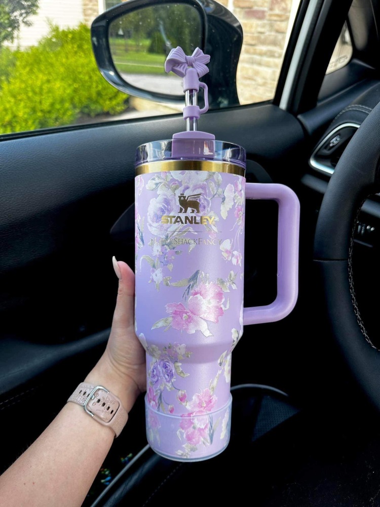 Alwin China RTS New 40oz Stanley Flower Mixed Color with Handle Sea Shipping