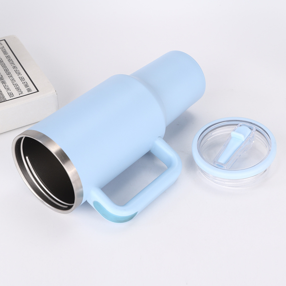 Alwin China RTS 40oz Quencher Powder Coated Travel Mug Stainless Steel Tumbler with Straw Lids Leak Proof