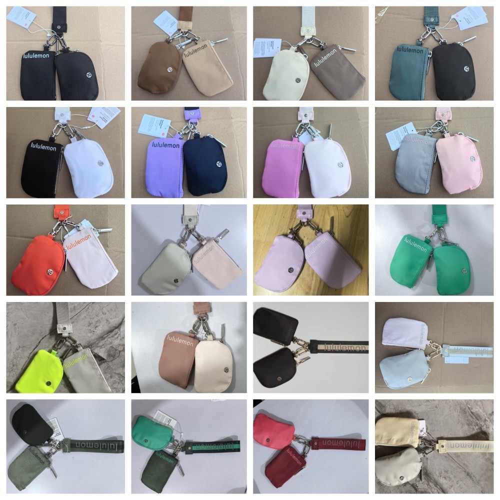 Alwin China RTS Lulu Lemon wallets Keychain Mxied Color Air Shipping