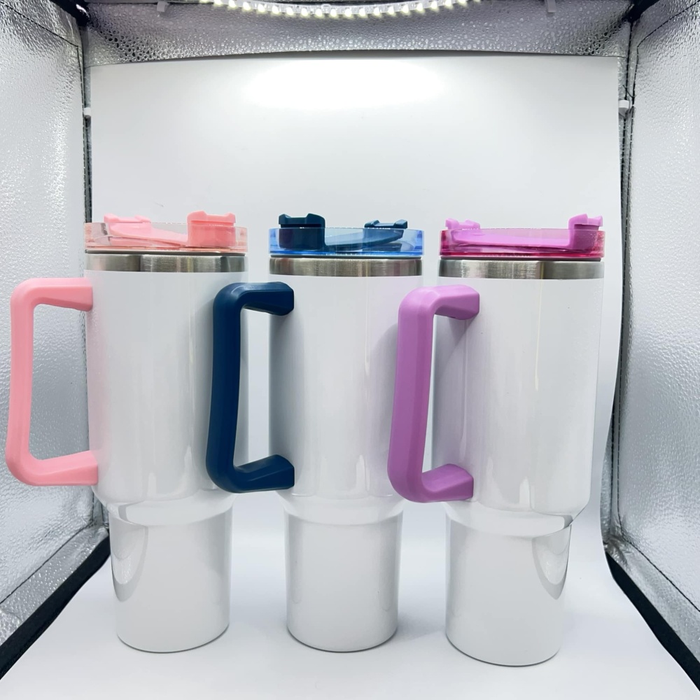 Alwin USA RTS 40oz stainless steel tumbler Mixed colors Sublimation blank tumblers with Handle