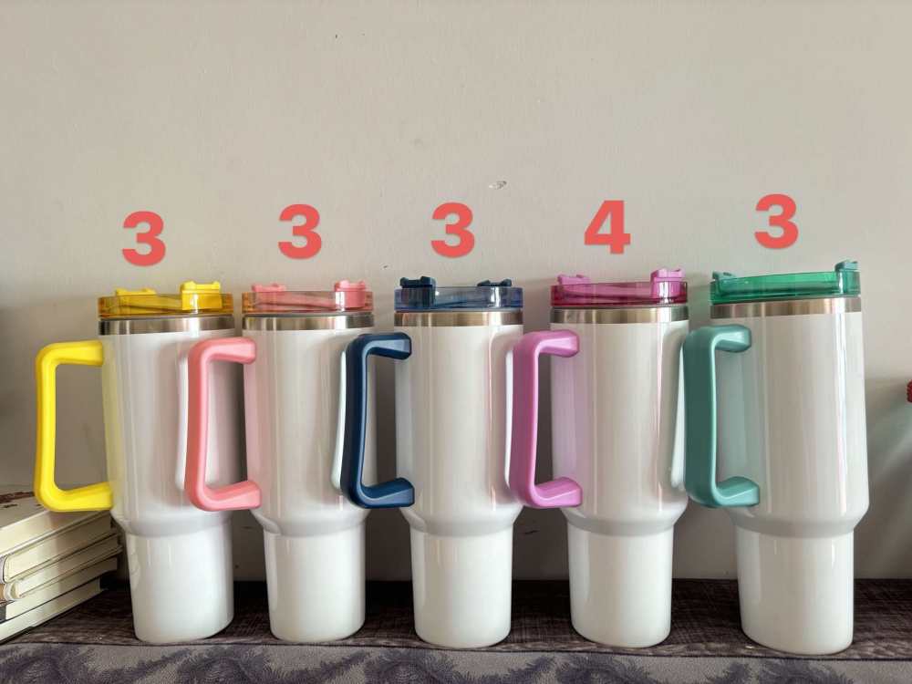 Alwin USA RTS 40oz stainless steel tumbler Mixed colors Sublimation blank tumblers with Handle