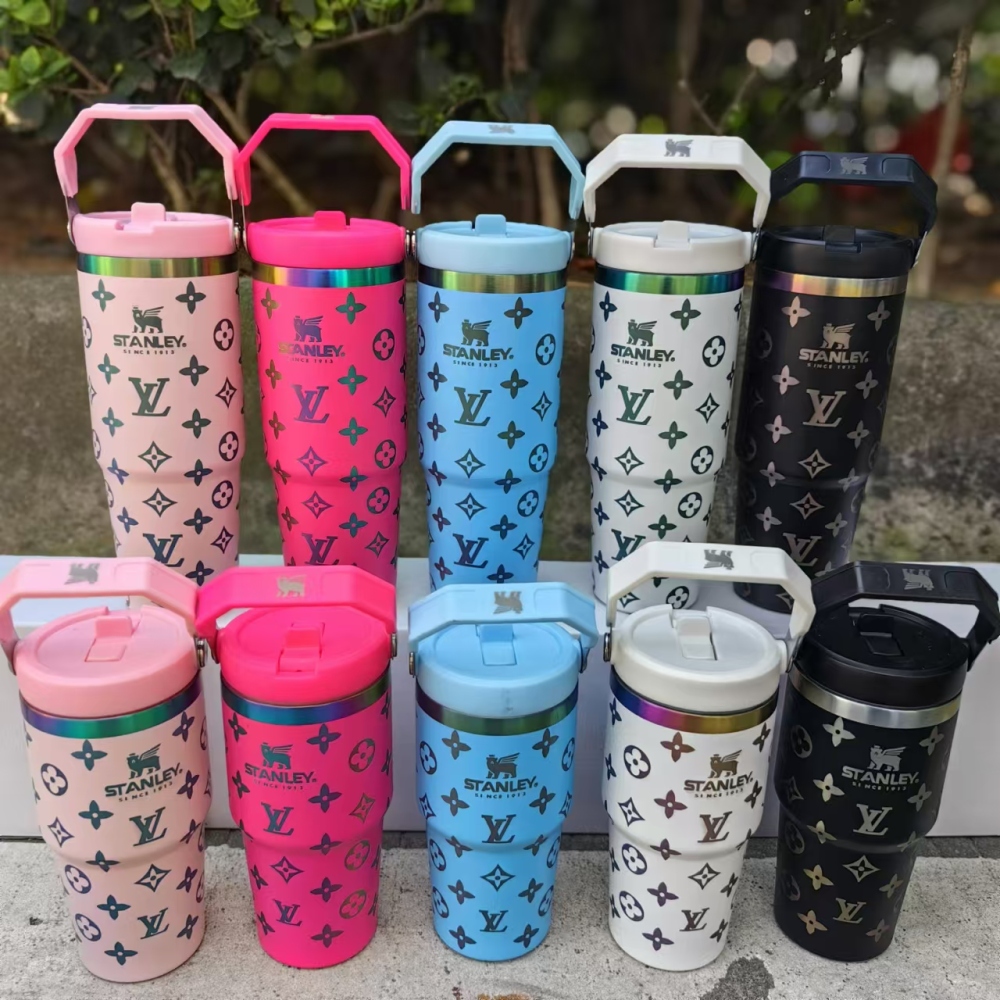 Alwin New arrival Amazon hot selling 20oz 30oz 40oz Stanley And laser engraving LV logo China Warehouse