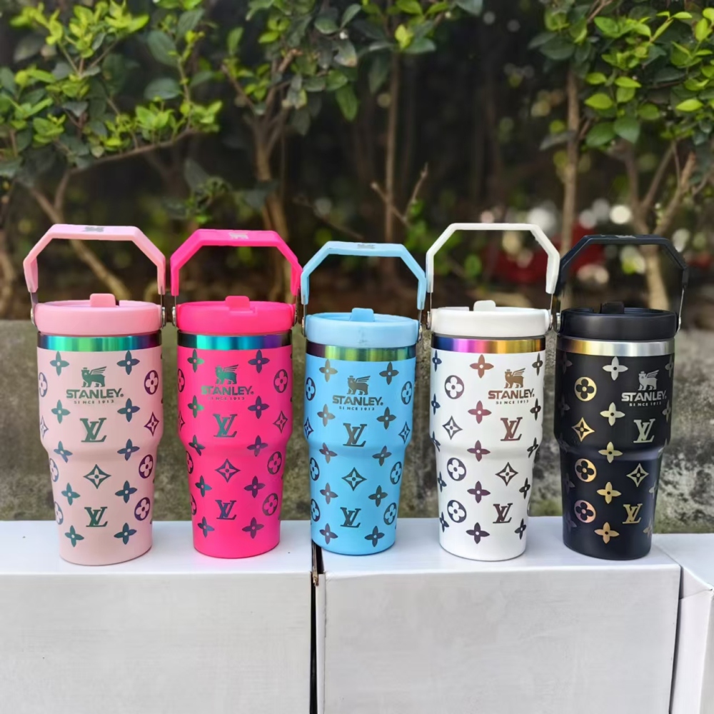 Alwin New arrival Amazon hot selling 20oz 30oz 40oz Stanley And laser engraving LV logo China Warehouse