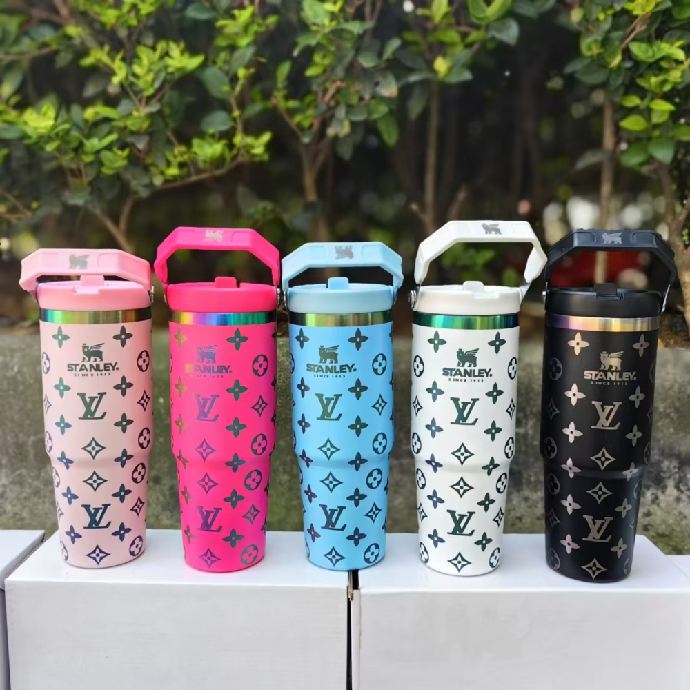 Alwin New arrival Amazon hot selling 20oz 30oz 40oz Stanley And laser engraving LV logo China Warehouse