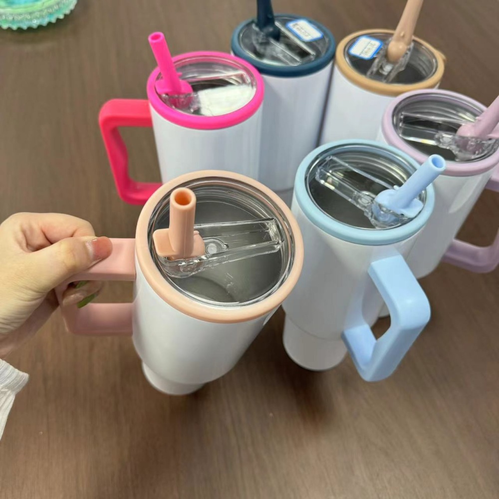 Alwin USA RTS 40oz 3.0 Sublimation Mug with Leak Proof Lids and Removable Handle Mixed Color