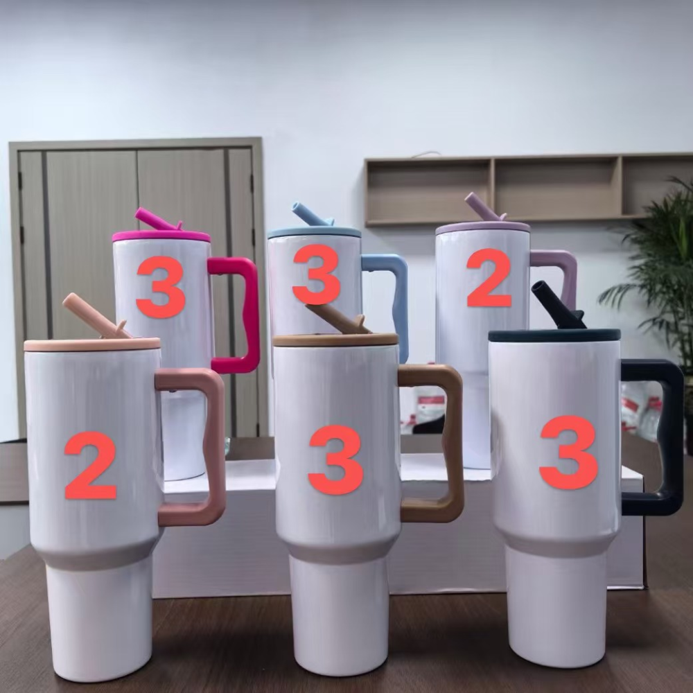 Alwin USA RTS 40oz 3.0 Sublimation Mug with Leak Proof Lids and Removable Handle Mixed Color