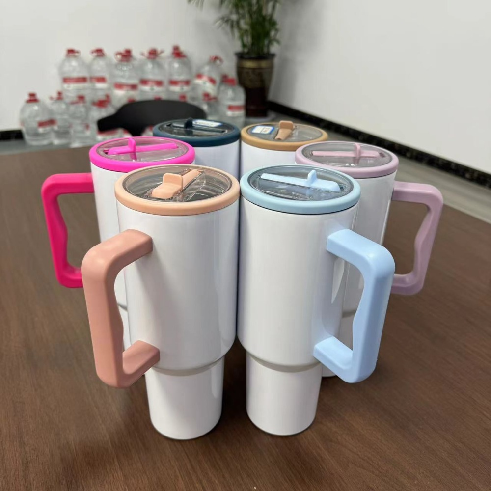 Alwin USA RTS 40oz 3.0 Sublimation Mug with Leak Proof Lids and Removable Handle Mixed Color