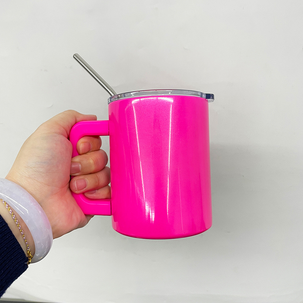 Alwin China RTS Macaron Sublimation 10oz Coffee Mugs with Removable Handle Mixed Color