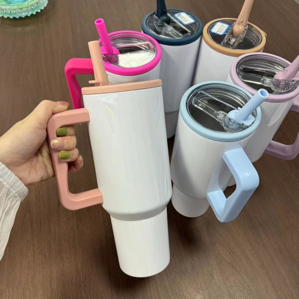 Alwin USA RTS 40oz 3.0 Sublimation Mug with Leak Proof Lids and Removable Handle Mixed Color