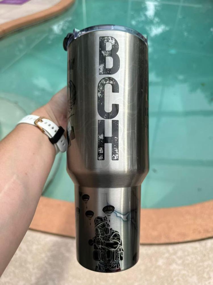 Alwin USA RTS 30oz Silver Sublimation Travel Mugs with Flip lids Clearance
