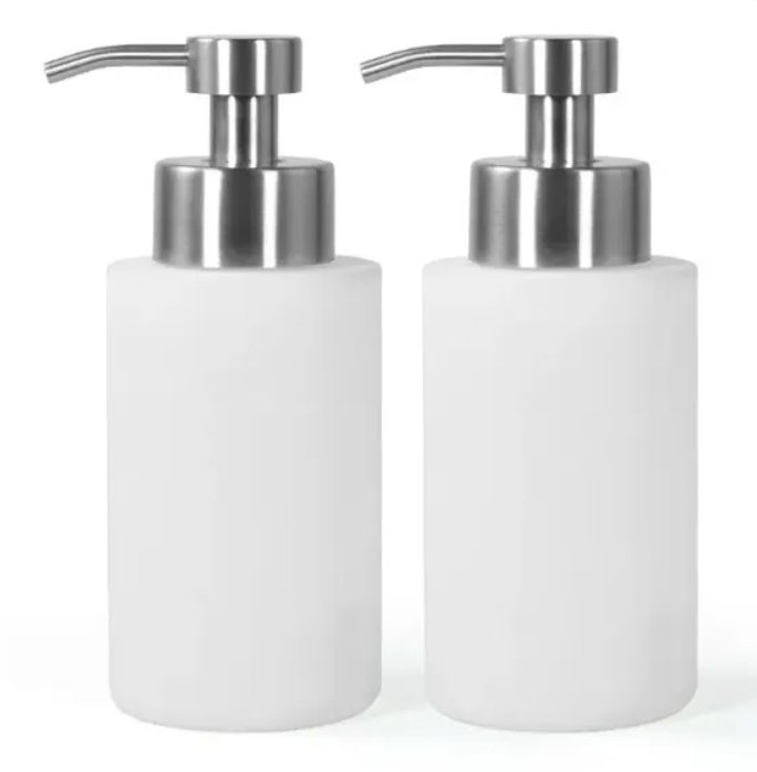 Alwin USA warehouse RTS 550ml 18oz stainless steel white sublimation soap dispenser bottle with pump 25pcs/case