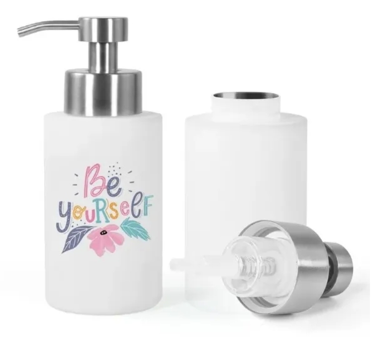 Alwin USA warehouse RTS 550ml 18oz stainless steel white sublimation soap dispenser bottle with pump 25pcs/case