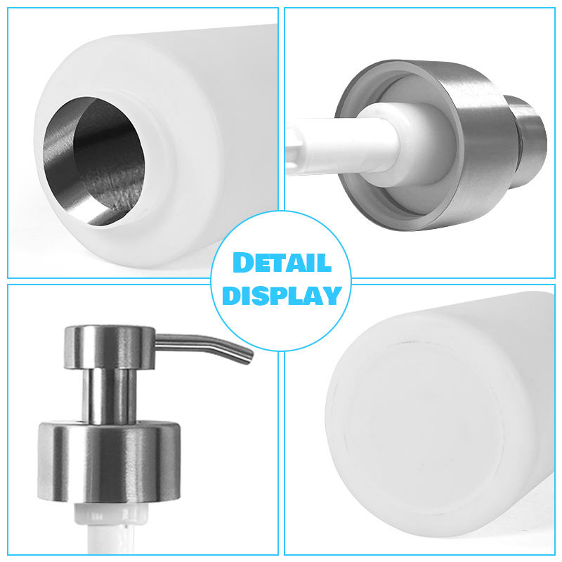 Alwin USA warehouse RTS 550ml 18oz stainless steel white sublimation soap dispenser bottle with pump 25pcs/case