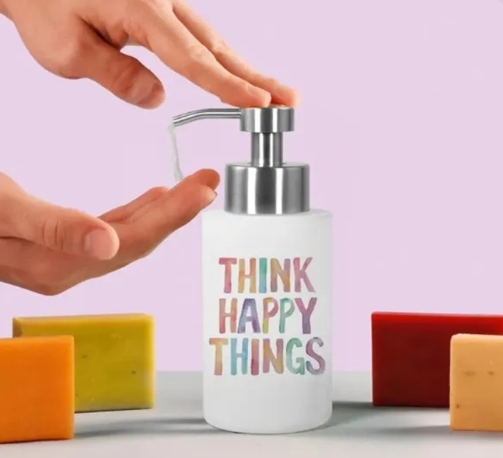 Alwin USA warehouse RTS 550ml 18oz stainless steel white sublimation soap dispenser bottle with pump 25pcs/case